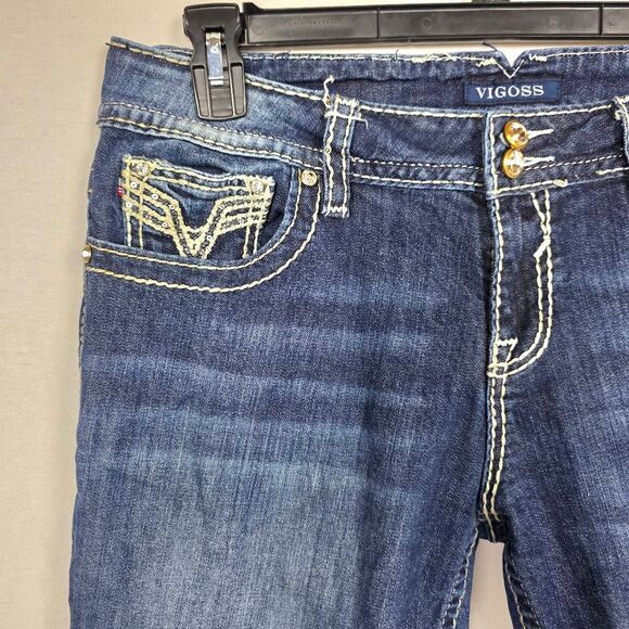Vigoss The New York Capri Jeans Size 13/14 Embroidered - Picture 2 of 10
